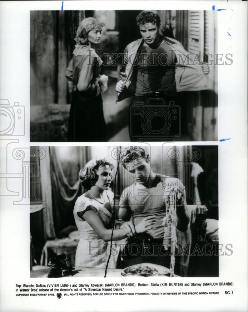 1994 Press Photo Vivien Leigh Marlon Brando Streetcar - RRU45319- Historic Images