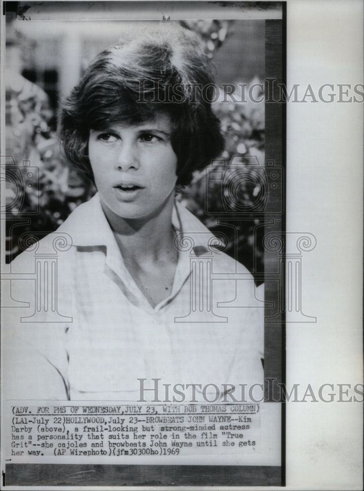 1969 Press Photo Kim Darby Actress True Grit - RRU57385