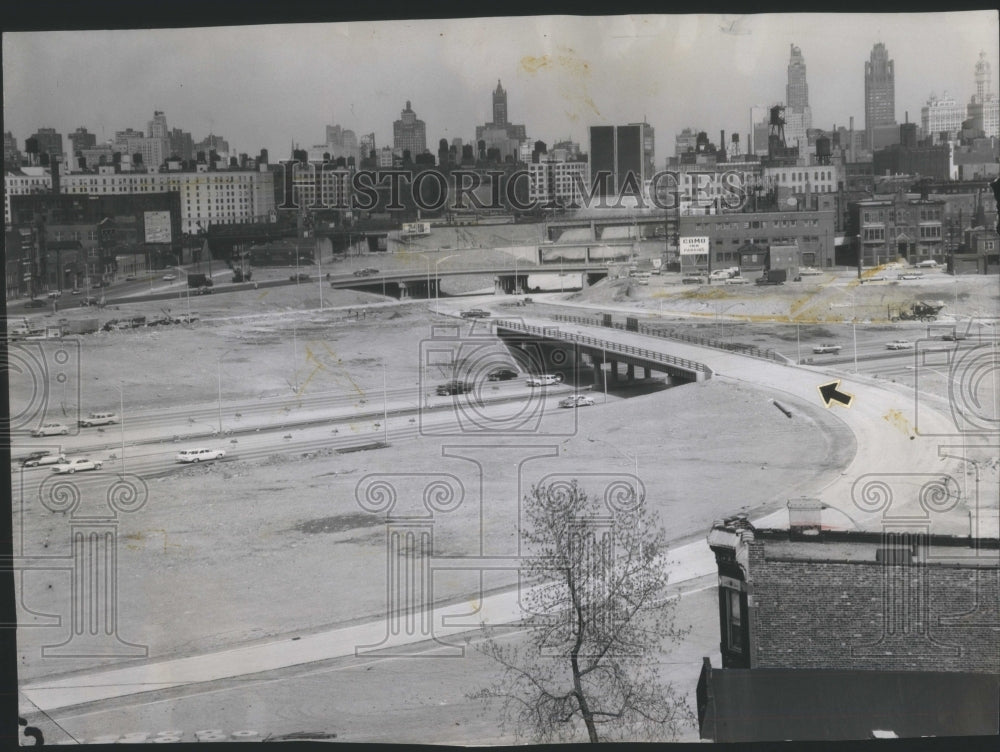 1961 Press Photo Ohio-Ontario Expressway Link Opens- Historic Images