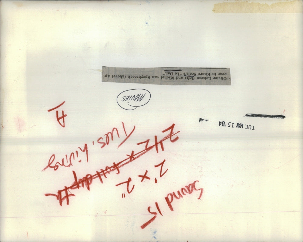 1984 Press Photo Scene From Ettore Scola's "Le Bal" - RRU64827