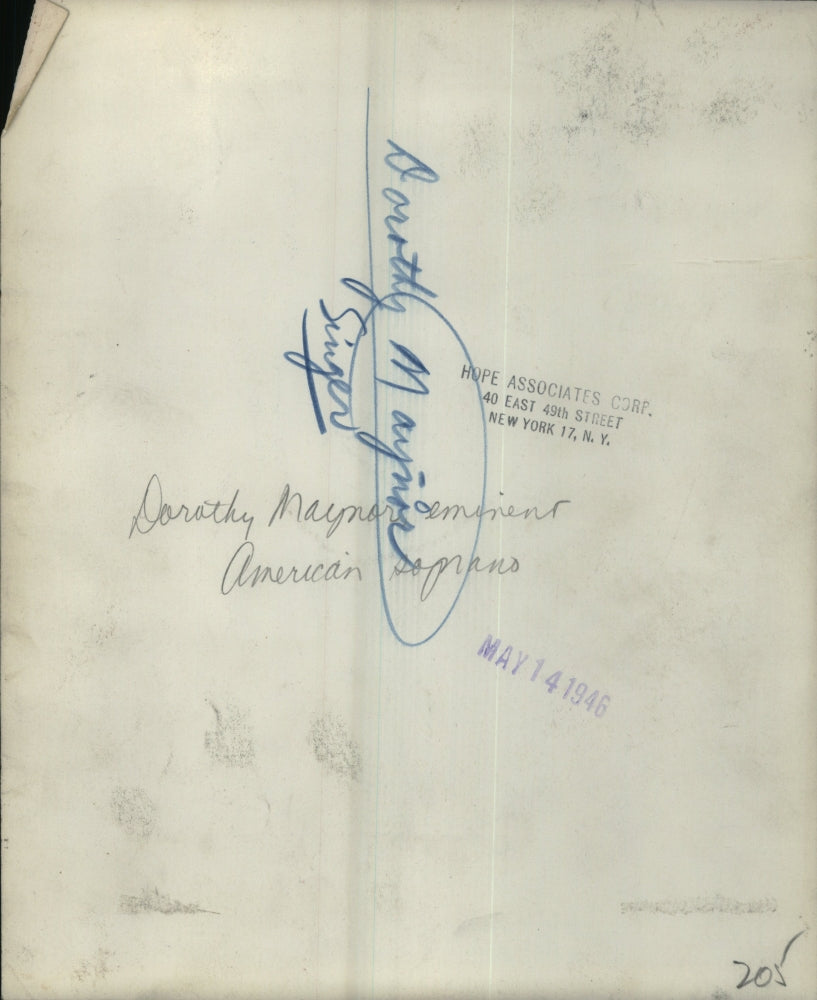 1946 Press Photo Dorothy Maynor (Singer) - RRU67063