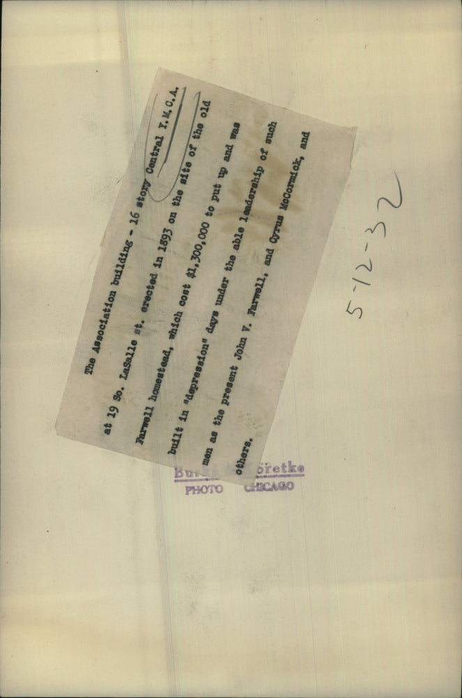 1932 Press Photo Central YMCA built - RRU68099