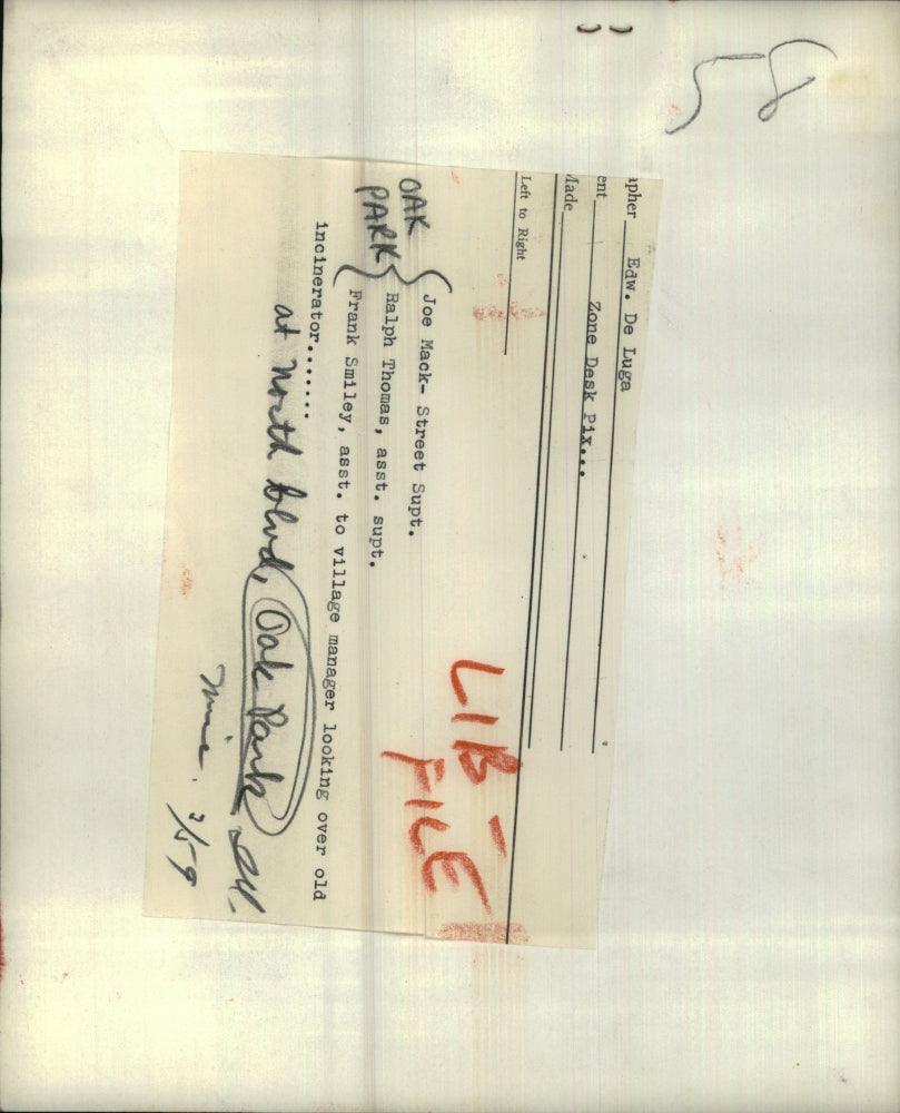 1959 Press Photo Oak Park Incinerator - RRU68941