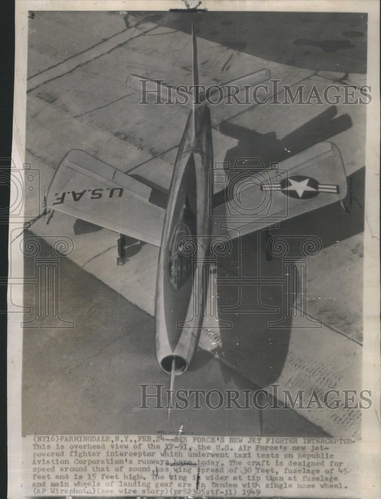 1949 Press Photo US Air Forces New Jet - RRU73483