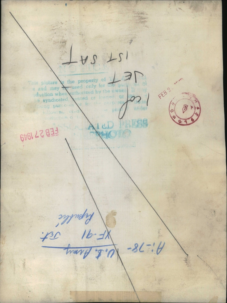 1949 Press Photo US Air Forces New Jet - RRU73483