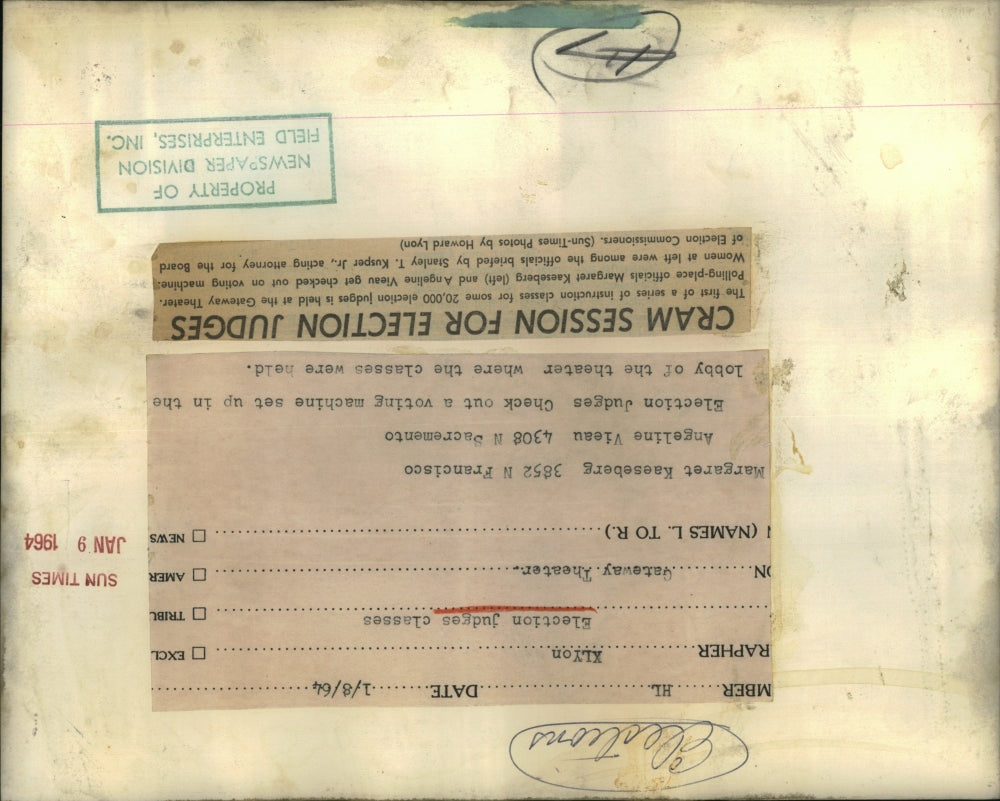 1964 Press Photo Election Judge class - RRU89307