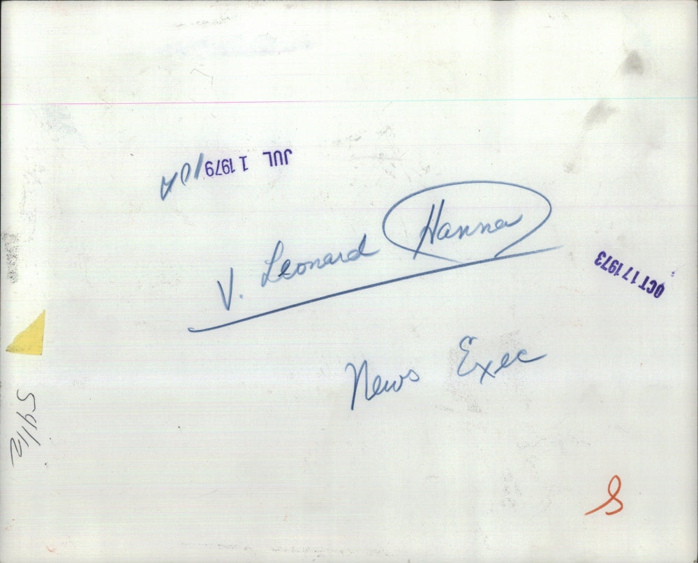 1973 Press Photo Leonard Hanna News Executive. - RRU90631