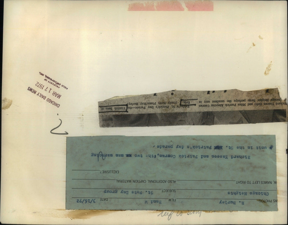 1972 Press Photo Richard Yaseen Miles Aloysius Parade - RRU93633