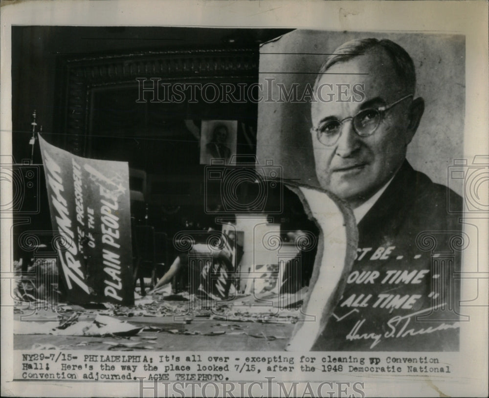 1948 Press Photo Convention Hall After Dem. Nat. Conv. - RRU98343
