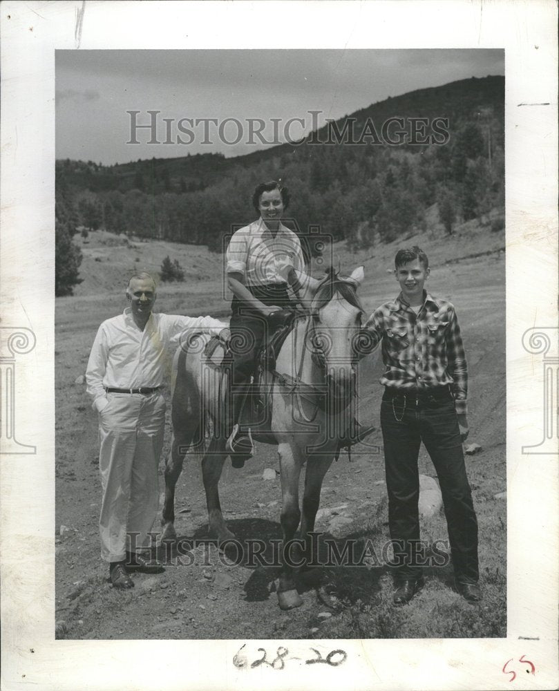 1956 Press Photo Alexander Frost Bu~z Horse Three man - RRV00349- Historic Images