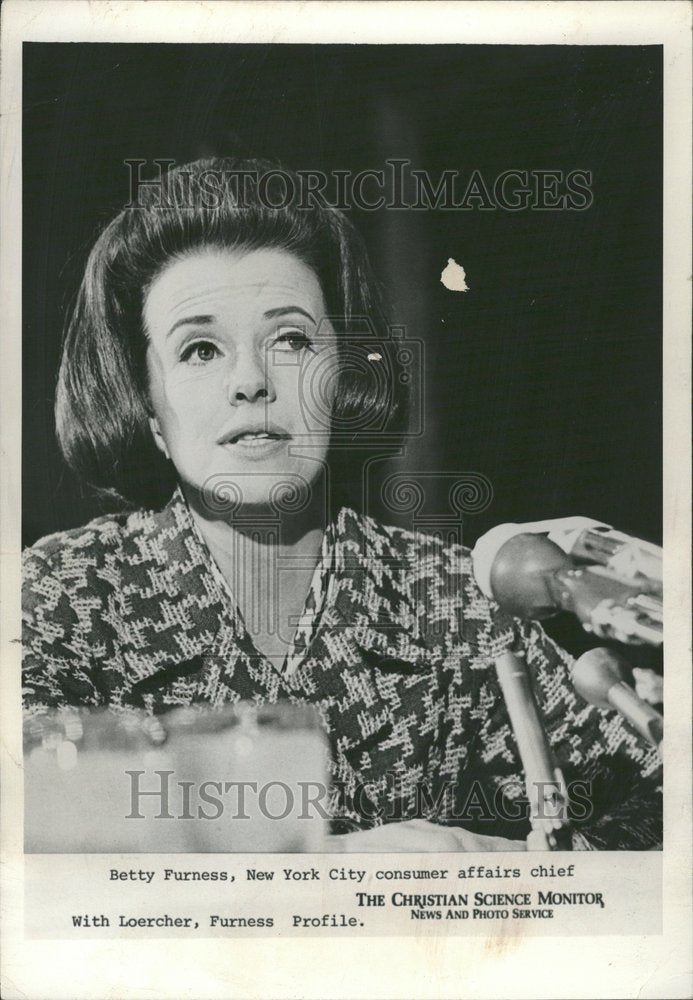 1973 Press Photo Betty Furness Consumer Affairs Chief - RRV00781- Historic Images