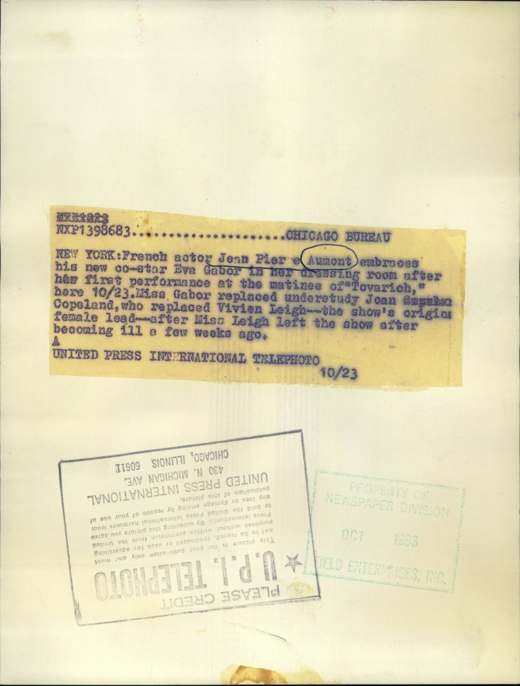 1923 Press Photo Jean Pierre Aumont French actor Gabor - RRV00821