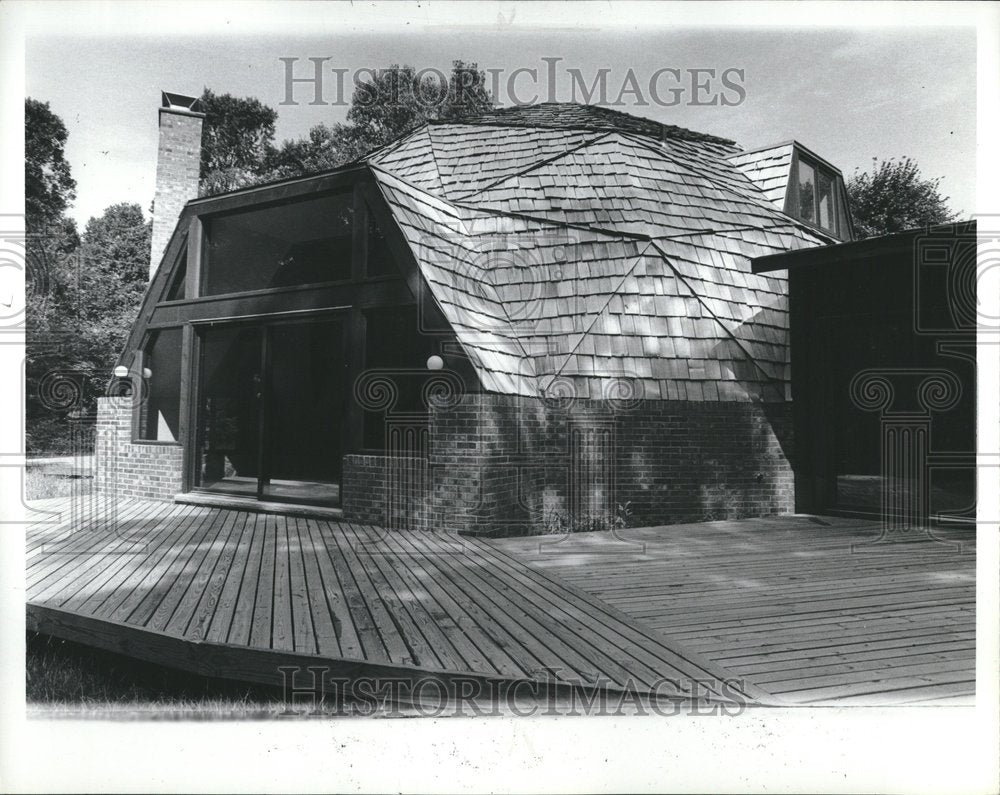 1980 Press Photo Dome houses Maple lake road Bloomfield - RRV01421