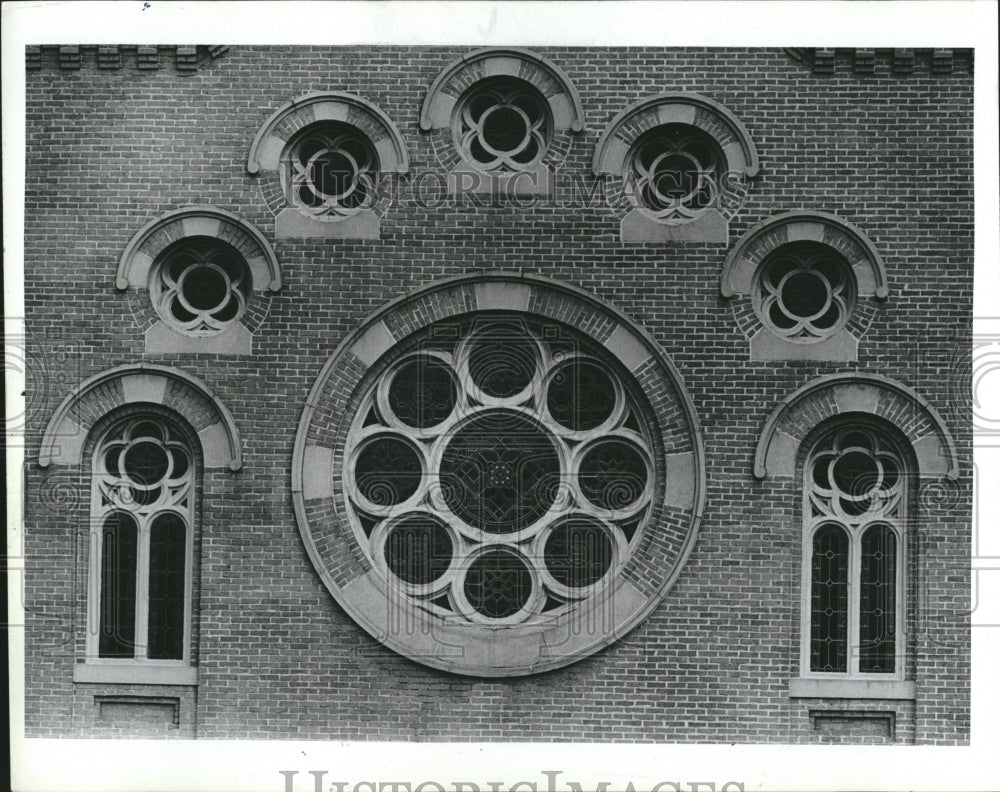 1981 Press Photo St Mary Church window Renaissance - RRV01825- Historic Images