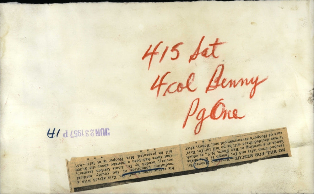 1957 Press Photo Benjamin Hooper Joseph Kris Bill Shore - RRV02057