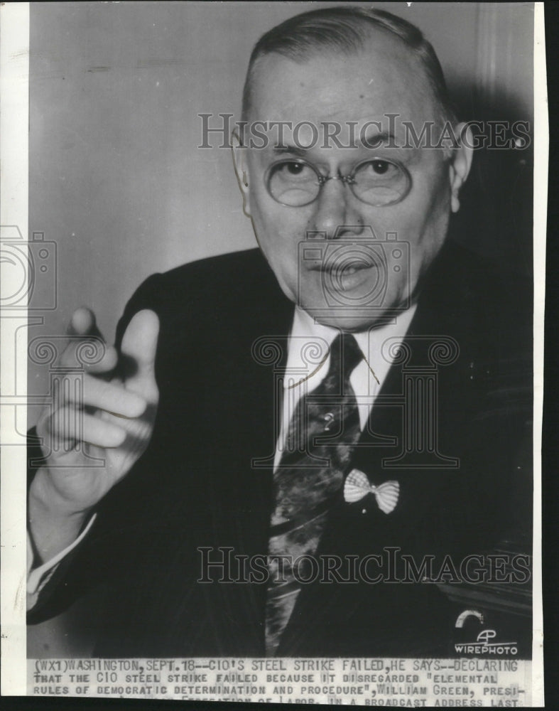 1937 Press Photo William Green American Federation Labo- Historic Images