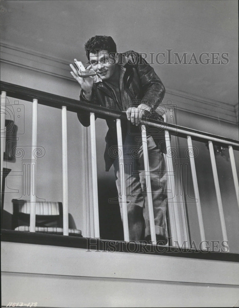 1956 Press Photo Dewey Martin American film actor Rodeo - RRV13113- Historic Images