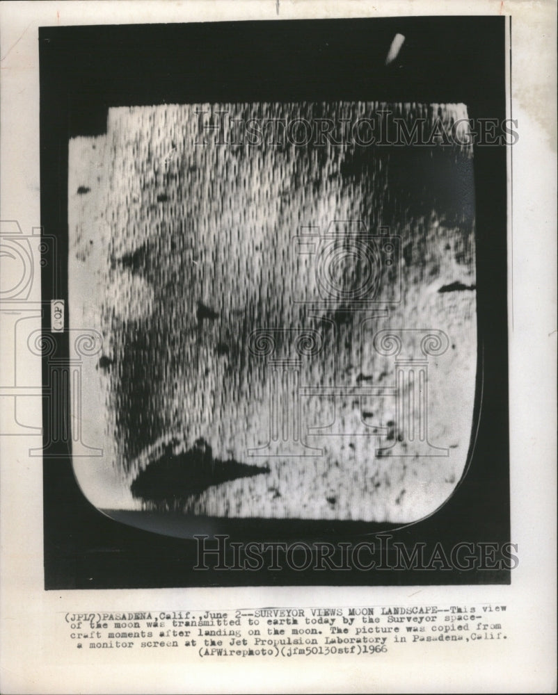 1966 Press Photo Space Moon Earth Surveyor view Moment - RRV13201- Historic Images