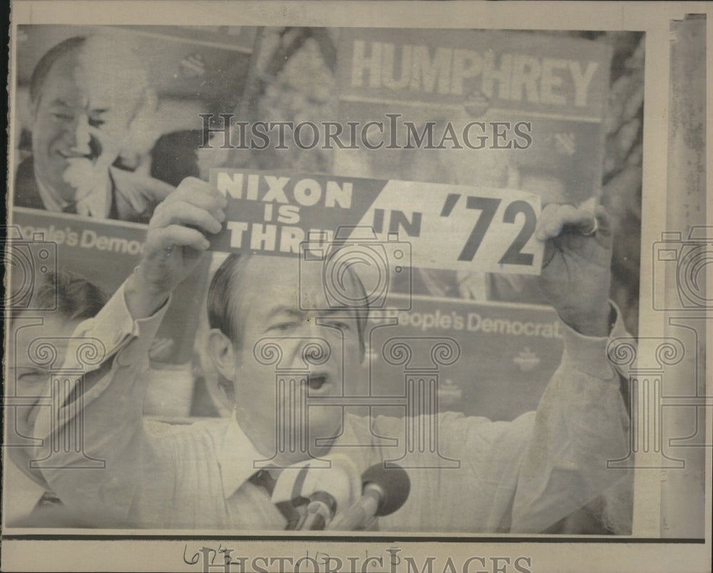1972 Press Photo Sen Hubert H Humphrey Politician - RRV18585- Historic Images