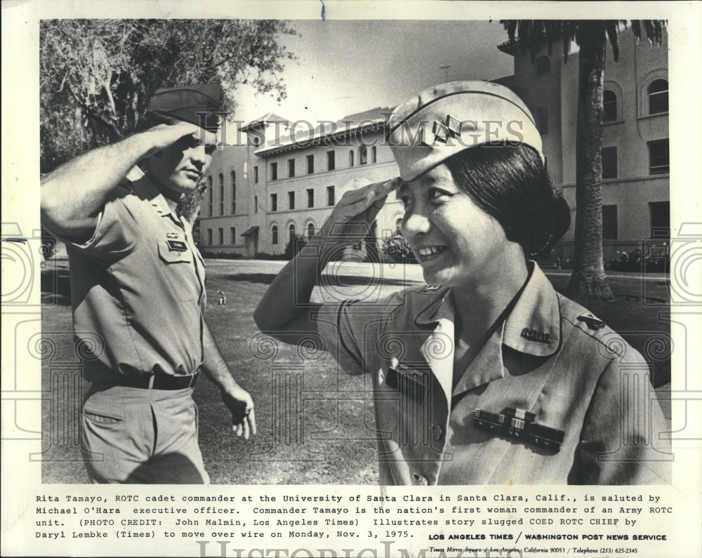 1975 Press Photo Rita Tamayo/ROTC Woman Commander - RRV18861- Historic Images