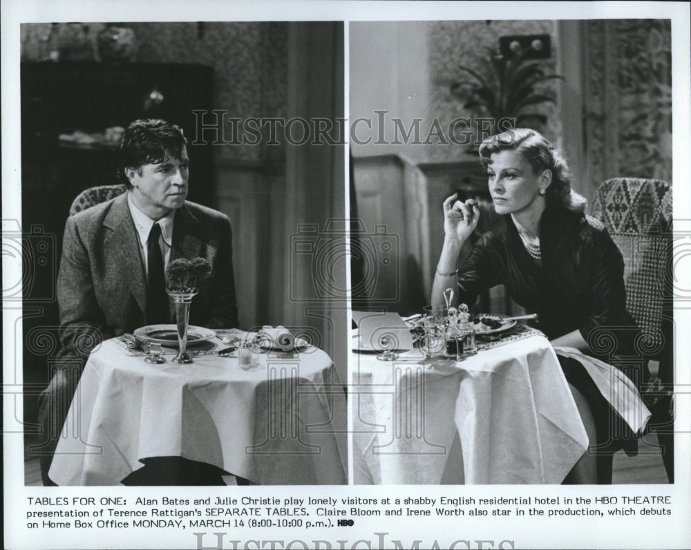 1985 Press Photo HBO&#39;s Seperate Tables - RRV19261- Historic Images