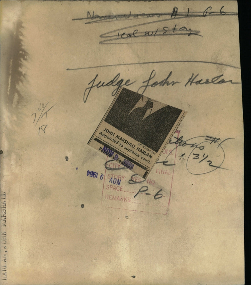 1964 Press Photo John Marshall Harlan Supreme Ct. - RRV22365