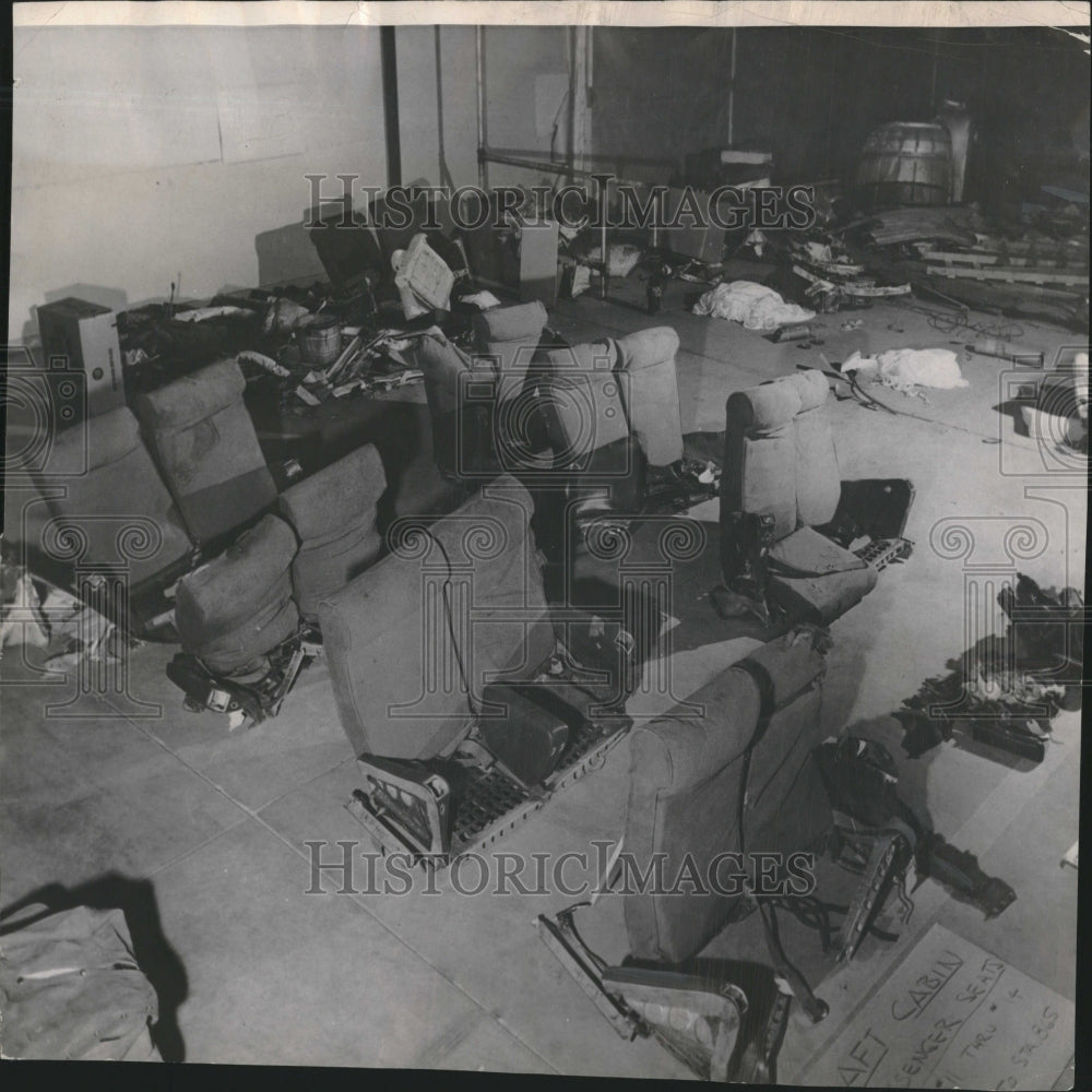 1955 Press Photo Bomb Exploded On Airplane - RRV26561- Historic Images