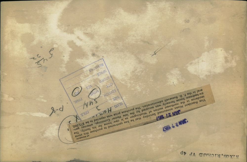 1957 Press Photo Home of Vice President Richard M Nixon - RRV26713