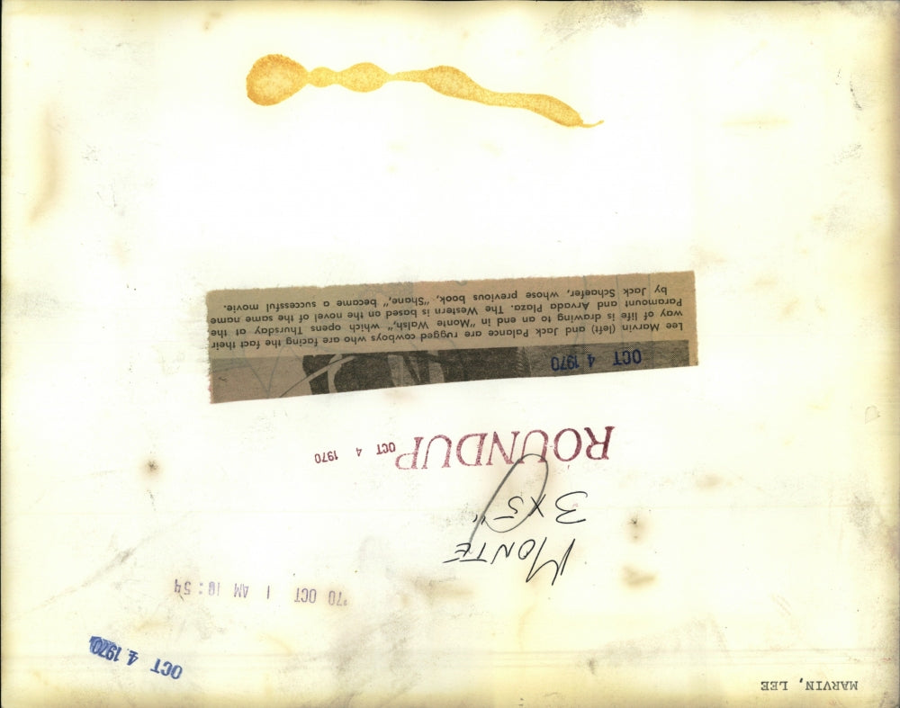 1970 Press Photo Actors Lee Marvin/ Jack Palance - RRV26871