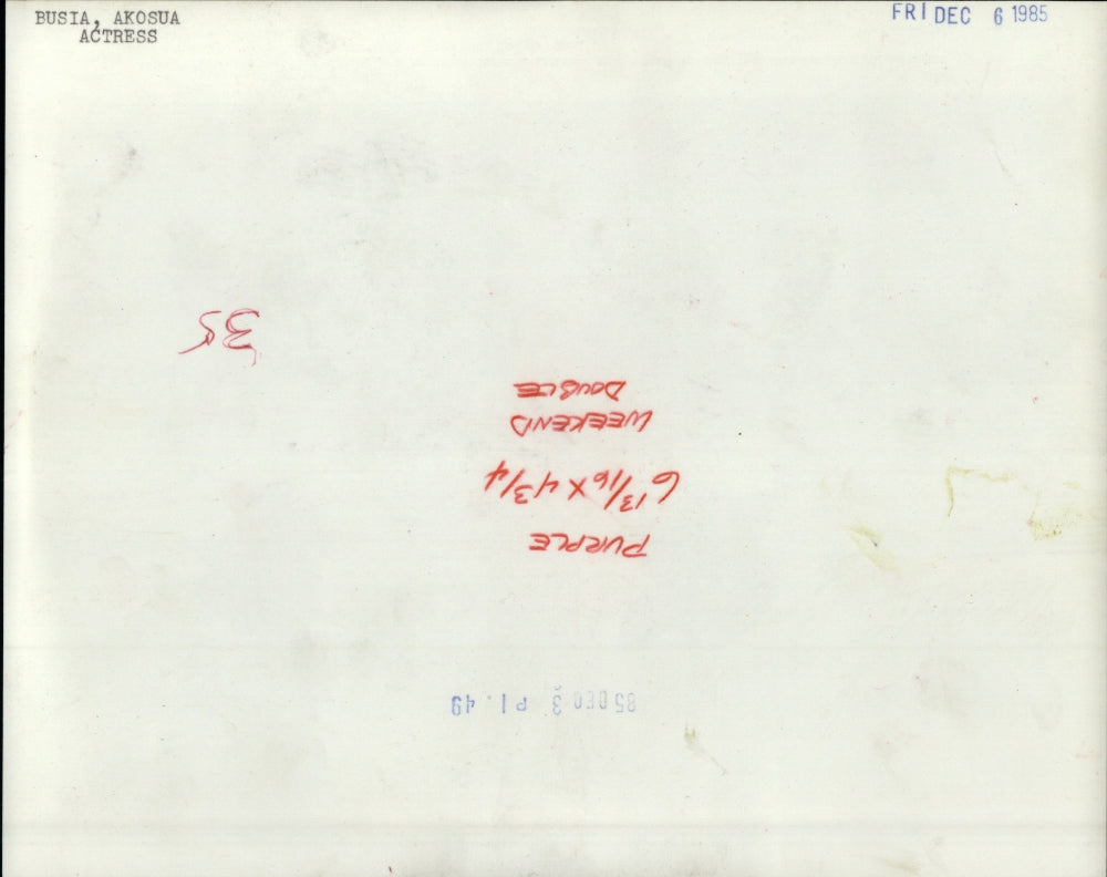 1985 Press Photo Akosua Busia Desreta Jackson - RRV27743