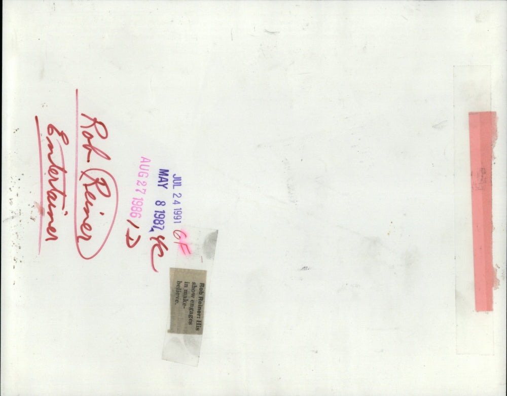 1986 Press Photo Director Rob Reiner Columbia Stand - RRV29121