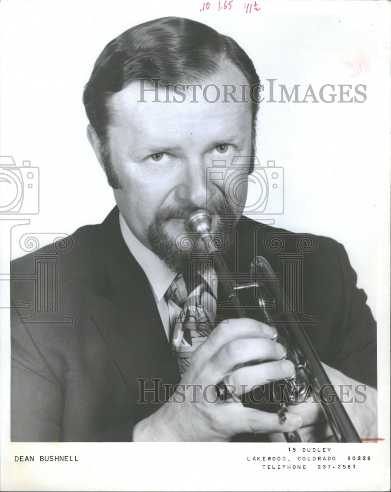 1974 Press Photo Dean Bushnell Orchestra Trumpeter Jazz - RRV30005