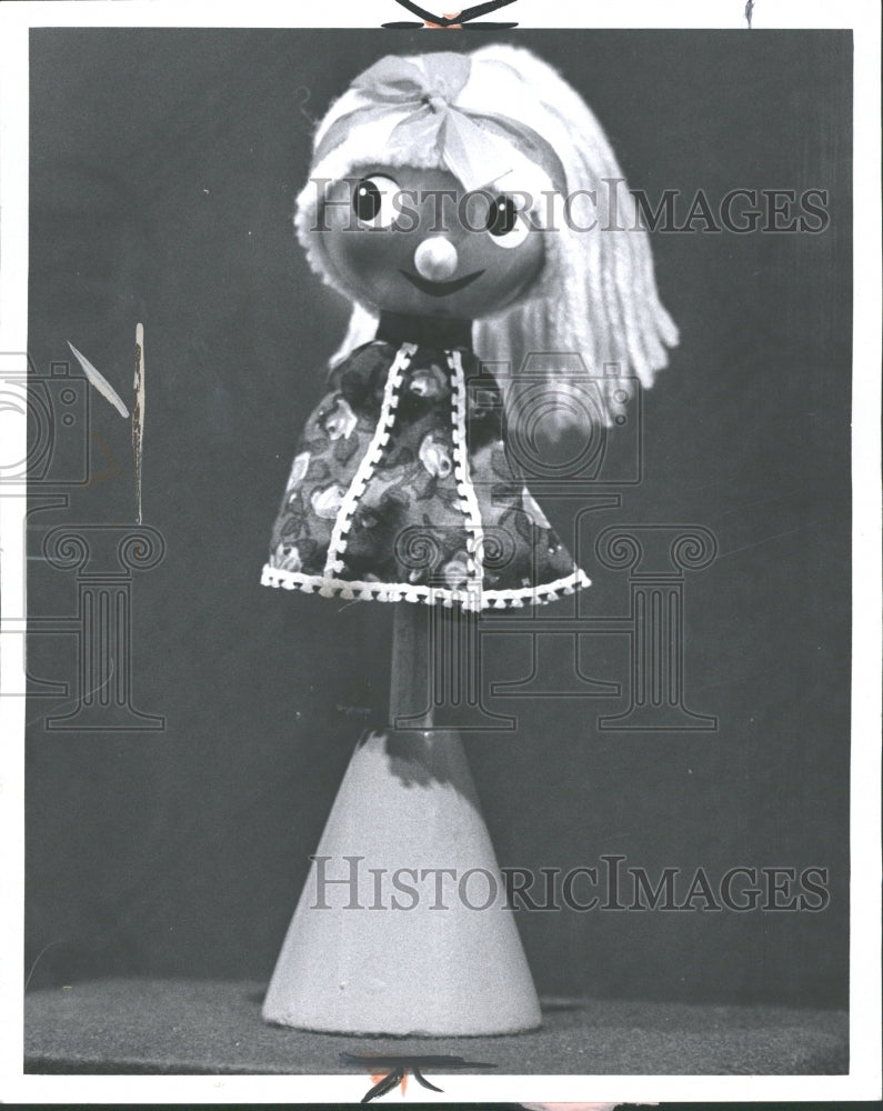 1970 Press Photo Detroit Art Institute Musical Puppet - RRV33569- Historic Images