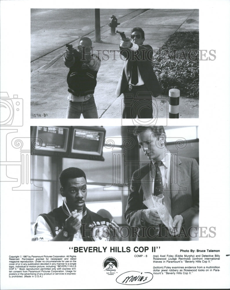 1987 Press Photo Eddie Murphy Judge Reinhold Actor - RRV35723- Historic Images