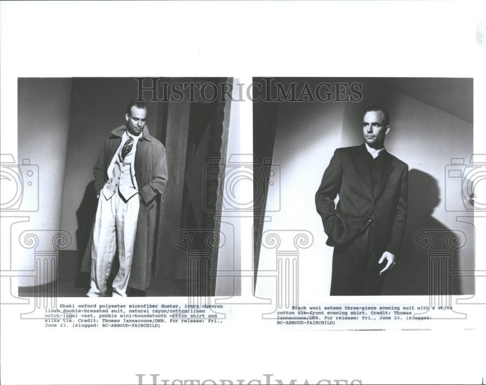 1996 Press Photo two male models men&#39;s clothing styles - RRV37863- Historic Images