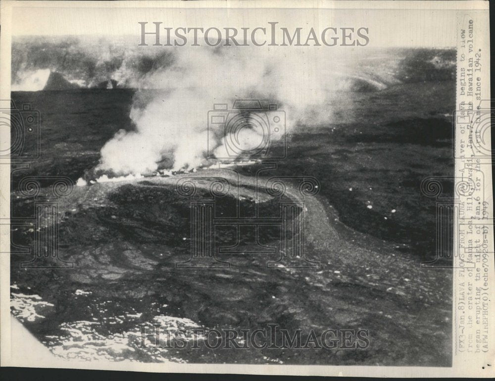 1949 Press Photo Lava Volcano Mauna Loa Hilo Hawaii - RRV41817- Historic Images