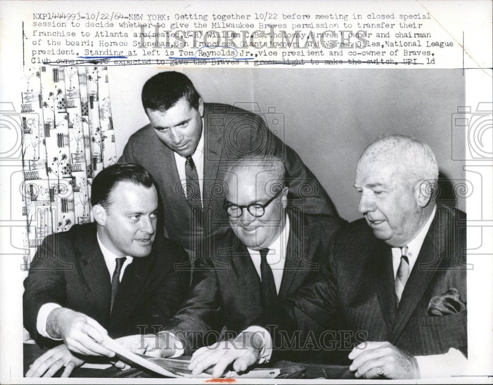 1964 Photo Milwaukee Braves VP Tom Reynolds - RRV46275- Historic Images