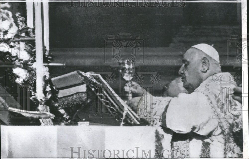 1961 Press Photo Pop John Celebrates Christmas Mass - RRV50257- Historic Images