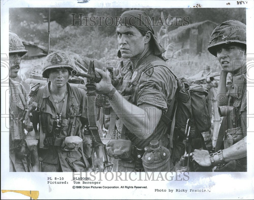 1986 Press Photo Tom Berenger Actor Platoon - RRV50641- Historic Images