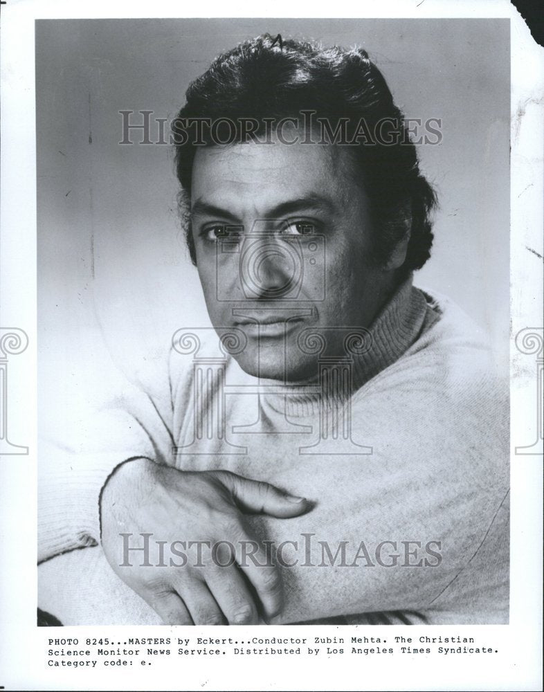 1986 Press Photo Zubin Mehta Indian Conductor Music - RRV55145- Historic Images