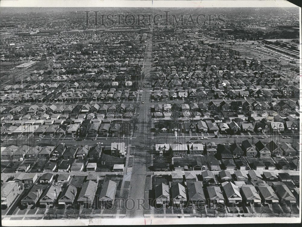 1972 Press Photo Aerial View Houses Midway Airport - RRV57723