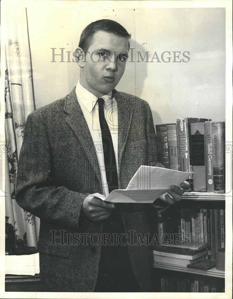 1964 Press Photo Thomas G. Sowage student Chicago - RRV62089- Historic Images