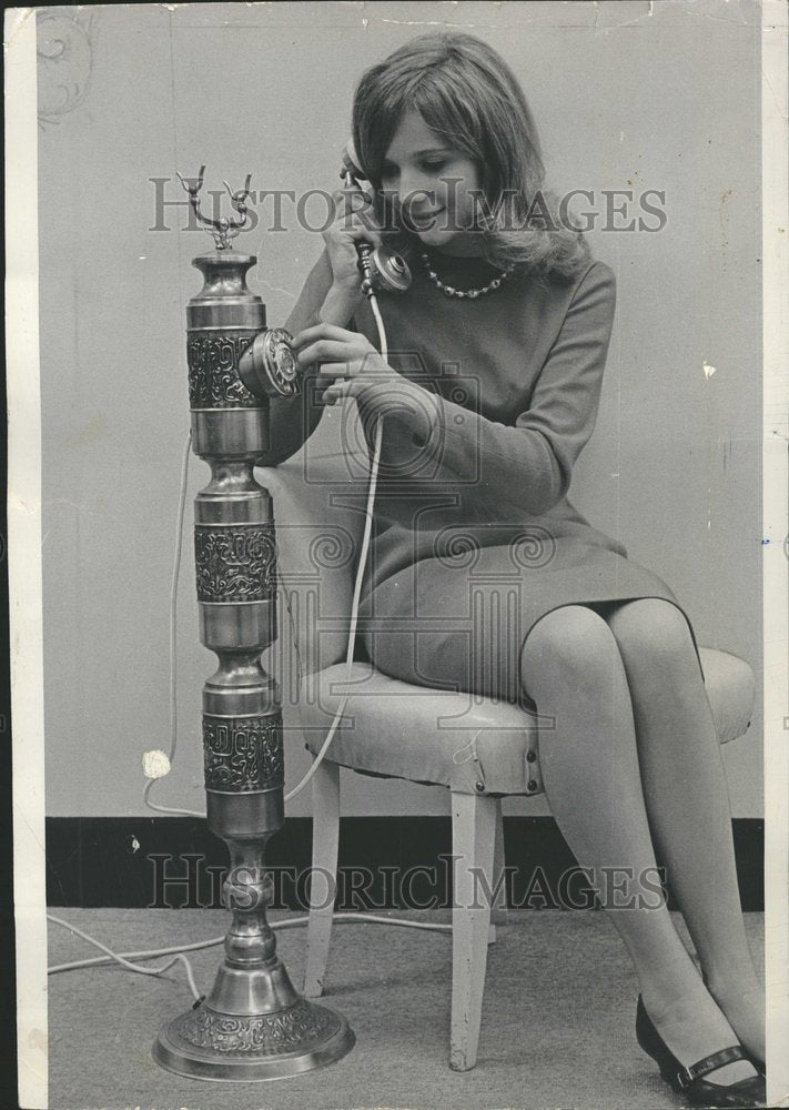 1965 Press Photo Tower Telephone Wojnarowski Gift - RRV63681- Historic Images