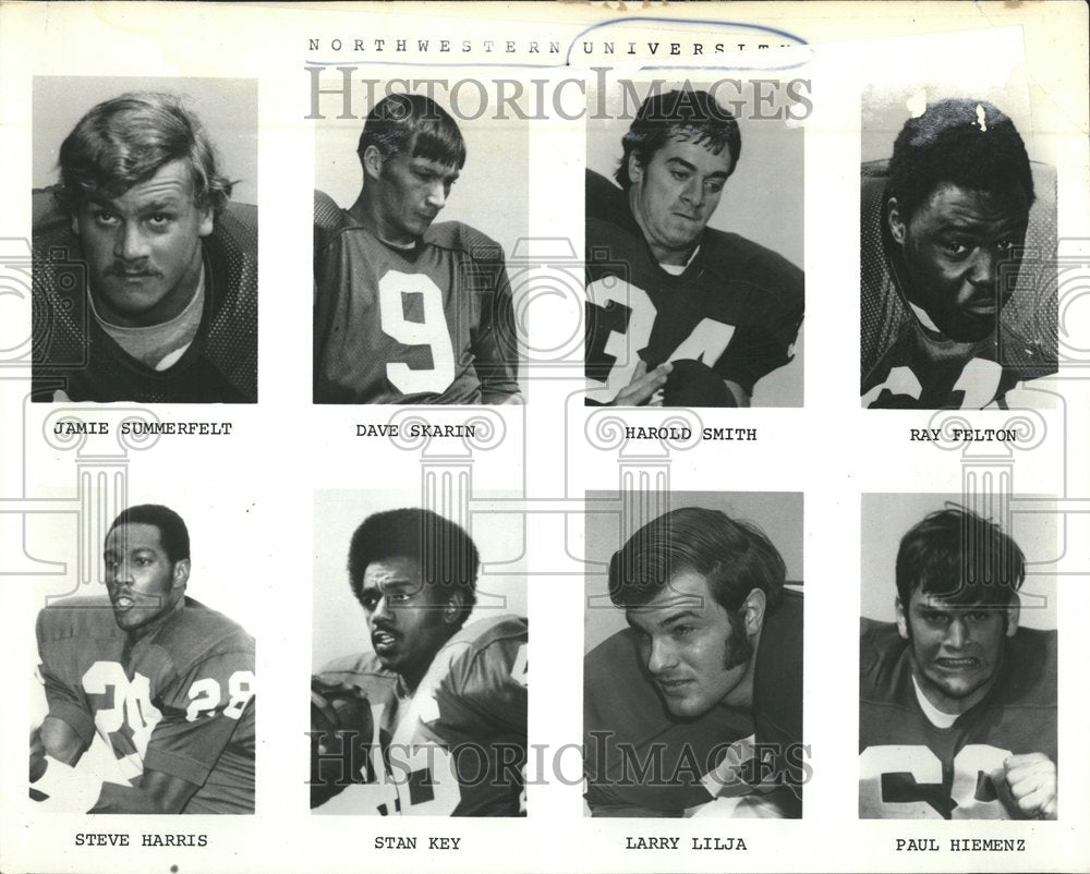 1973 Press Photo Northwester Football Roster - RRV65783