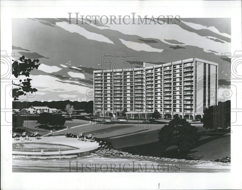 1977 Press Photo Oak brook tower development conversion - RRV66849- Historic Images