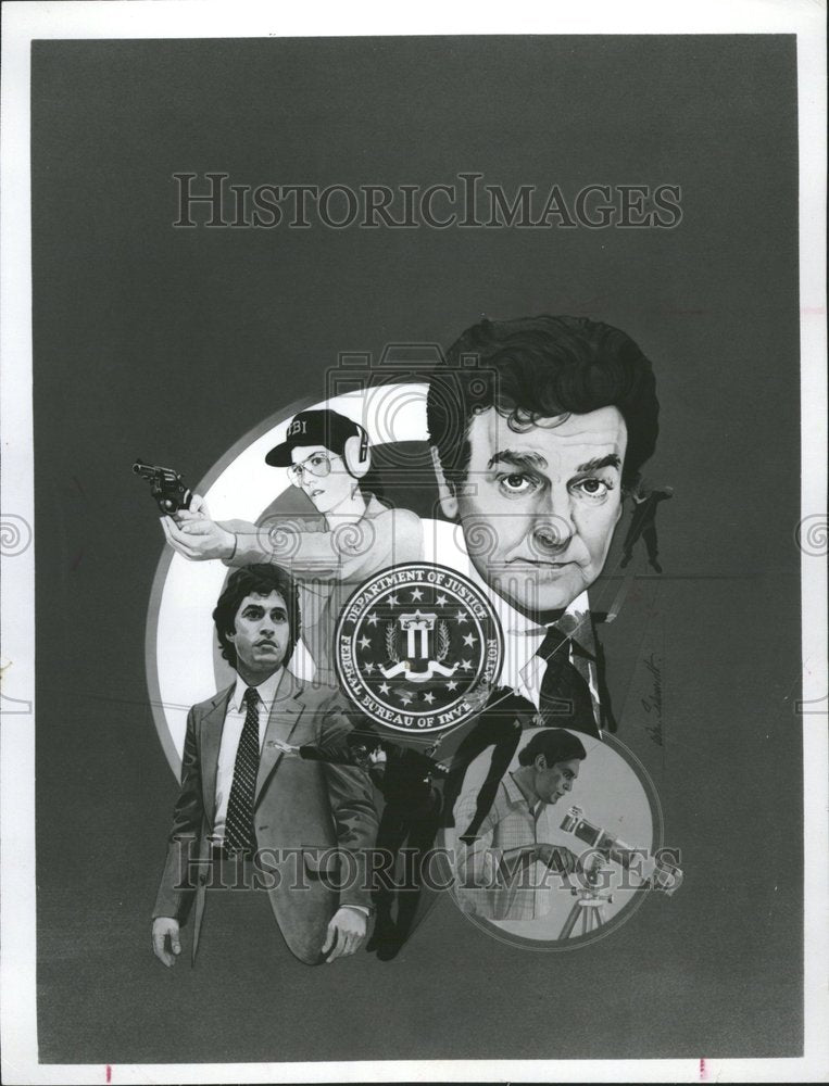 1981 Press Photo Mike Connors Carol Potter Todays FBI - RRV70643- Historic Images