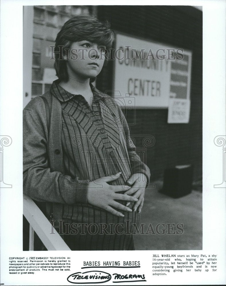 1985 Press Photo Jill Whelan Acts Babies Having Babies - RRV70719- Historic Images