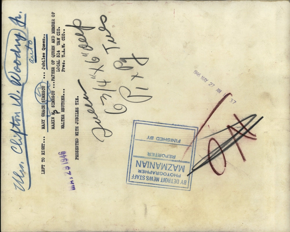 1946 Press Photo Mary Grace Simescu Jubilee Queen Marin