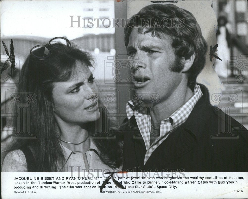 1973 Press Photo Jacqueline Bisset Ryan Neal Dinner - RRV73867- Historic Images