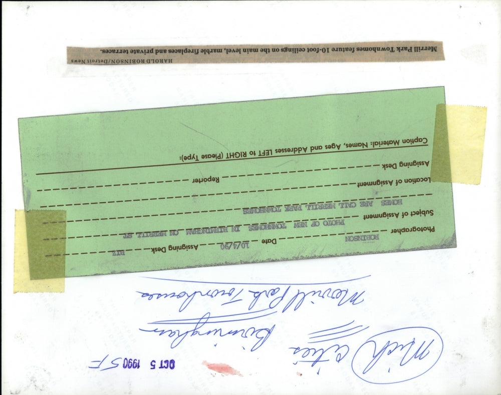 1990 Press Photo Merrill Park Townhomes Birmingham - RRV88661